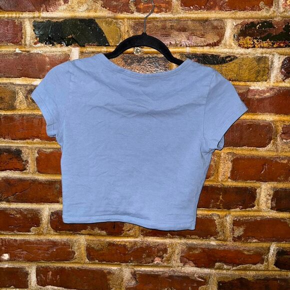 American Eagle blue crop top, Size Medium - Picture 3 of 4
